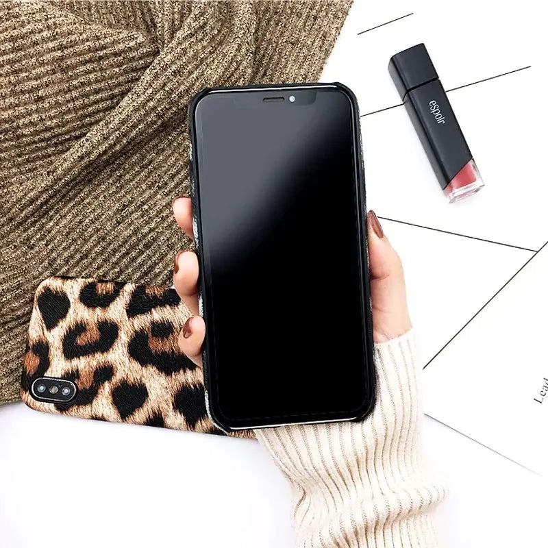 Leopard Print Leather Phone Case and Cover