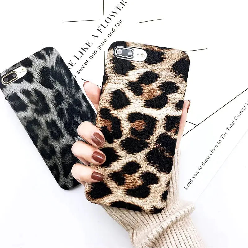 Leopard Print Leather Phone Case and Cover