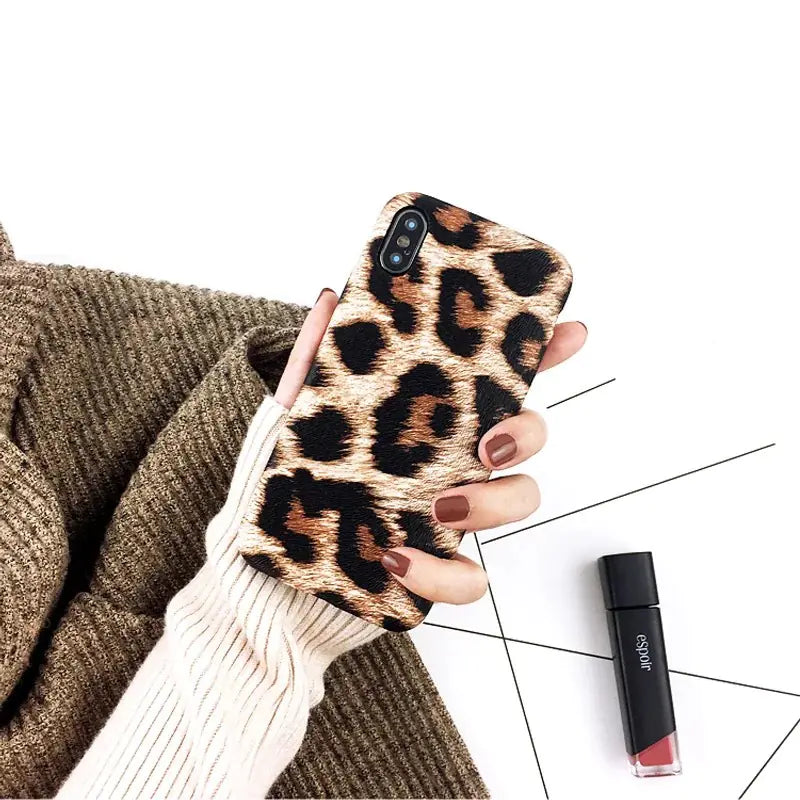 Leopard Print Leather Phone Case and Cover