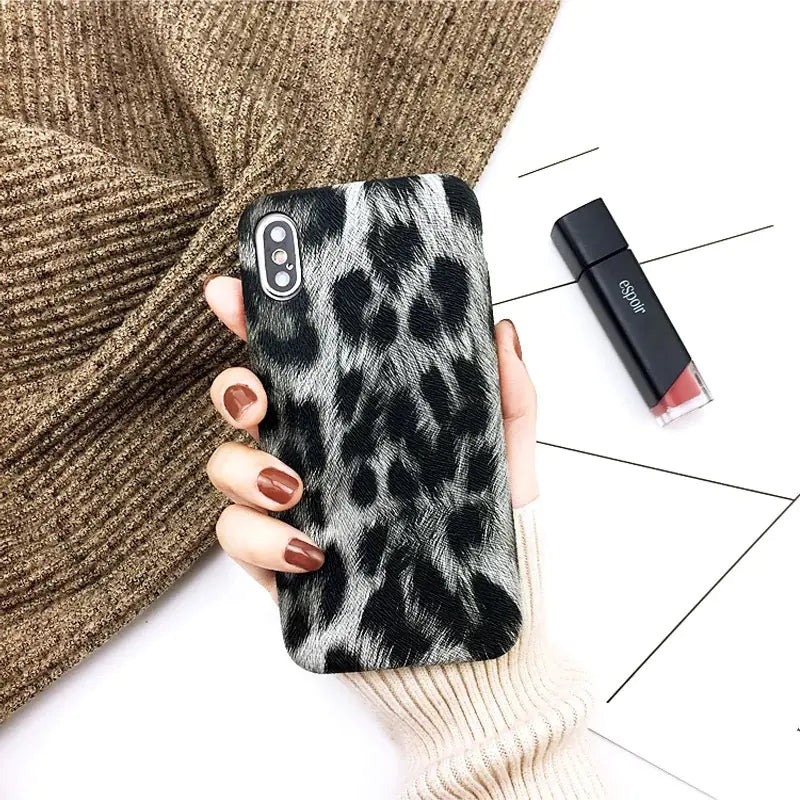 Leopard Print Leather Phone Case and Cover
